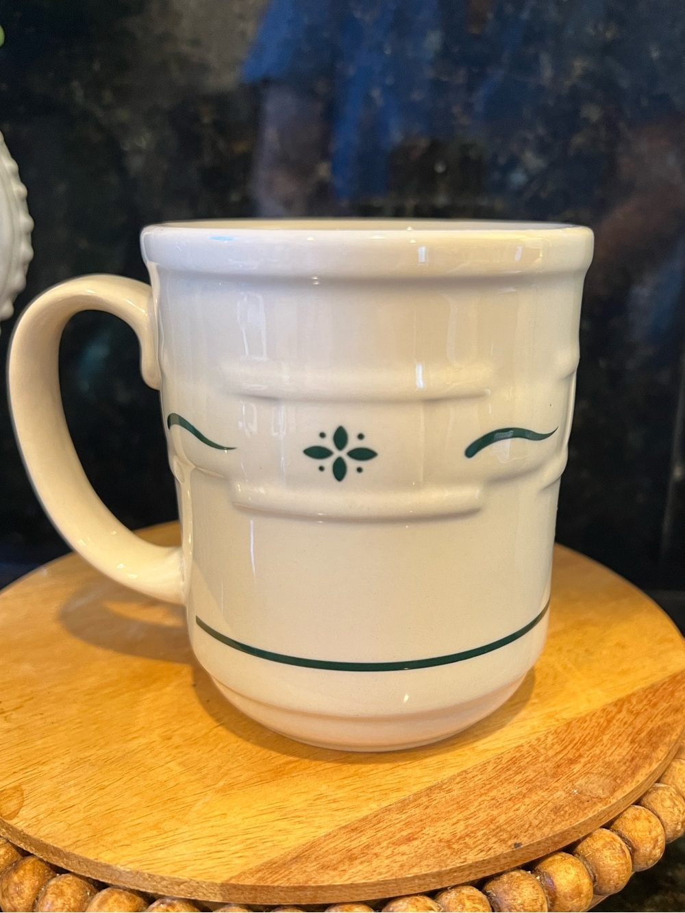 Longaberger Woven Traditions Heritage Green Ceramic Mug